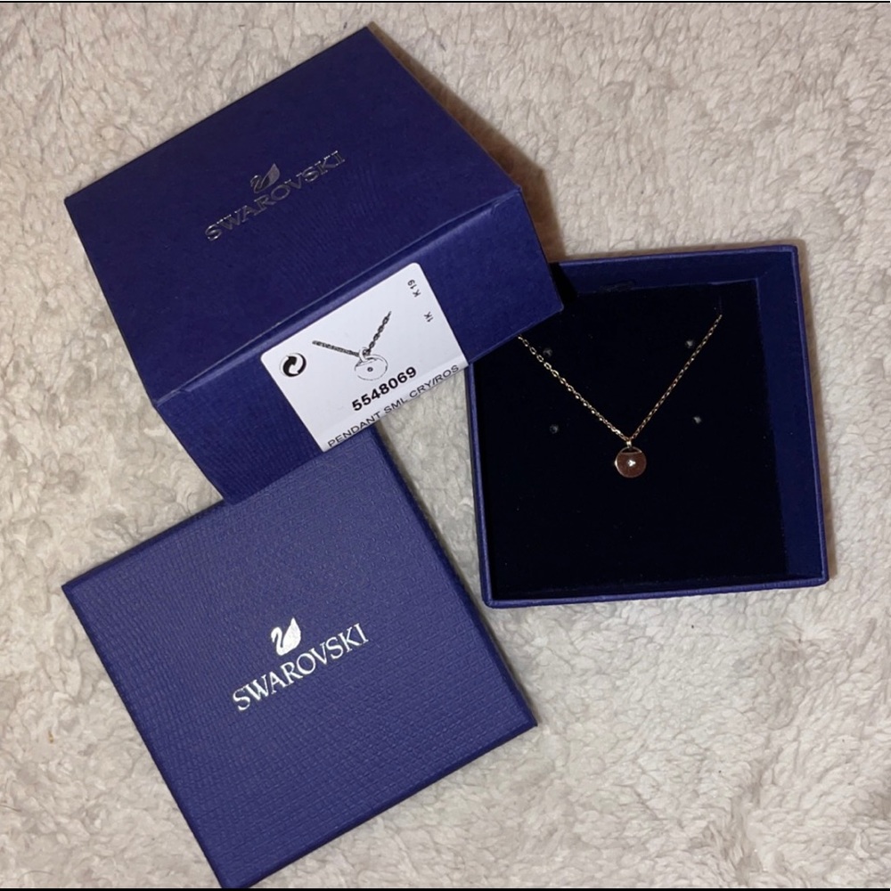 Swarovski rose gold crystal necklace